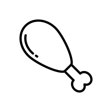 tavuk eti simgesi vektör tasarım şablonu beyaz arkaplan