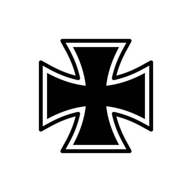 Beyaz arkaplanda Hıristiyan çapraz simge vektör tasarım şablonu