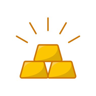 Beyaz arkaplanda altın çubuk vektör tasarım şablonu