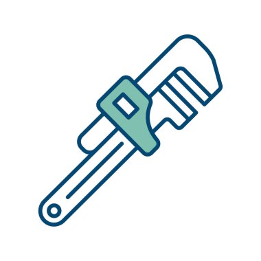 beyaz arkaplanda maymuncuk anahtarı ikon vektör tasarım şablonu