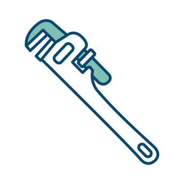 beyaz arkaplanda maymuncuk anahtarı ikon vektör tasarım şablonu