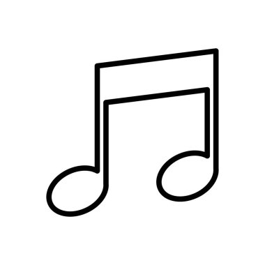 beyaz arkaplanda müzik notası ikon vektör tasarım şablonu