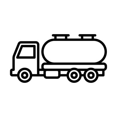 petrol kamyonu ikonu vektör tasarım şablonu beyaz arkaplan