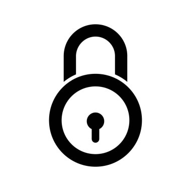 asma kilit ikon vektör tasarım şablonu beyaz arkaplanda