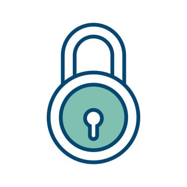 asma kilit ikon vektör tasarım şablonu beyaz arkaplanda