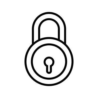 asma kilit ikon vektör tasarım şablonu beyaz arkaplanda