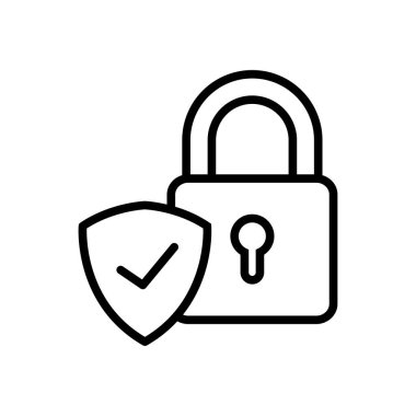 asma kilit ikon vektör tasarım şablonu beyaz arkaplanda