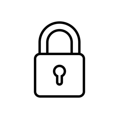 asma kilit ikon vektör tasarım şablonu beyaz arkaplanda