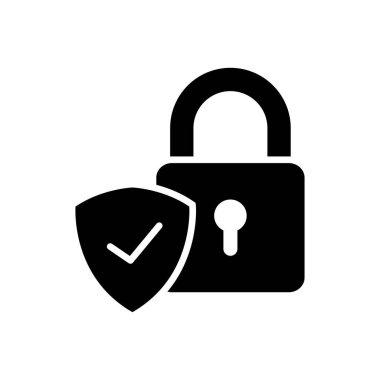 asma kilit ikon vektör tasarım şablonu beyaz arkaplanda