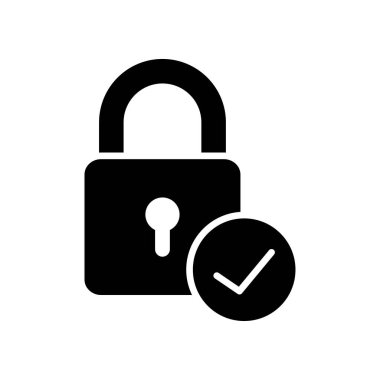 asma kilit ikon vektör tasarım şablonu beyaz arkaplanda