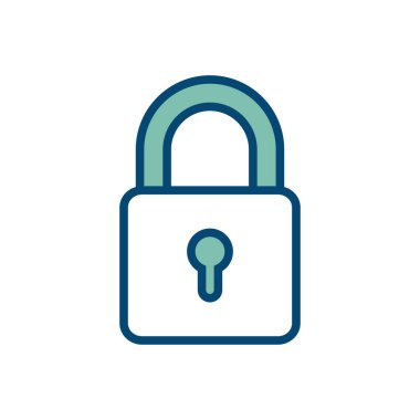 asma kilit ikon vektör tasarım şablonu beyaz arkaplanda