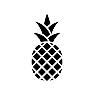ananas simgesi vektör tasarım şablonu beyaz arkaplanda