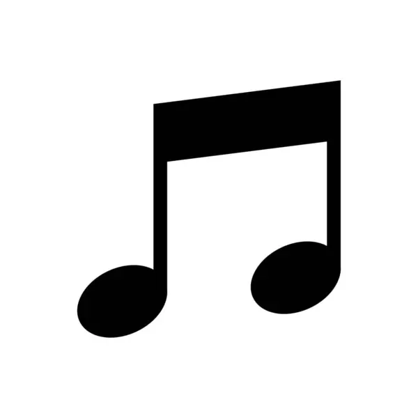 beyaz arkaplanda müzik notası ikon vektör tasarım şablonu