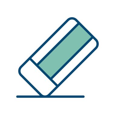 Beyaz arkaplanda silme simgesi vektör tasarım şablonu