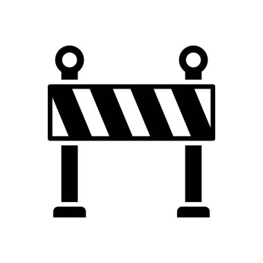 yol bariyeri vektör tasarım şablonu beyaz arkaplan