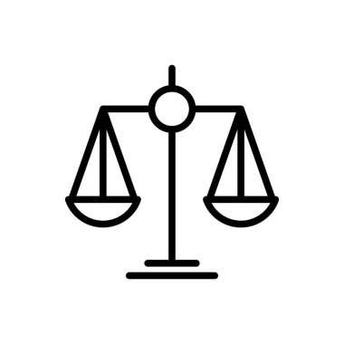 Adalet simgesi vektör tasarım şablonu beyaz arkaplan