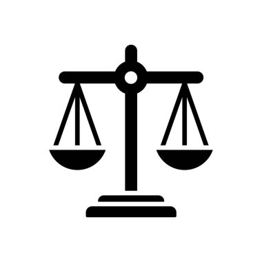 Adalet simgesi vektör tasarım şablonu beyaz arkaplan