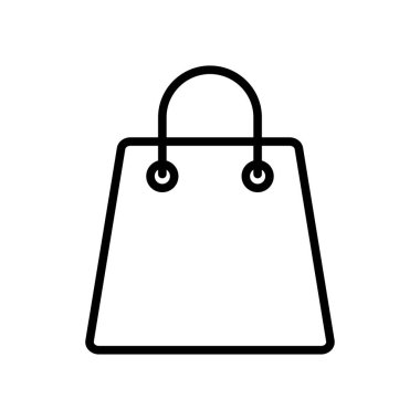 Alışveriş poşeti ikon vektör tasarım şablonu beyaz arkaplan