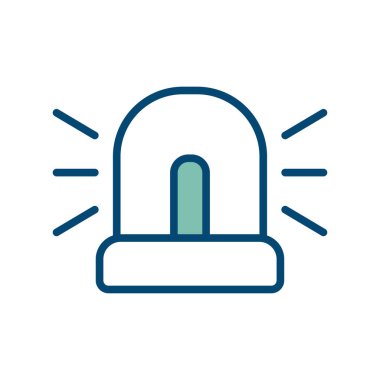 siren - beyaz arkaplanda alarm simgesi tasarım şablonu