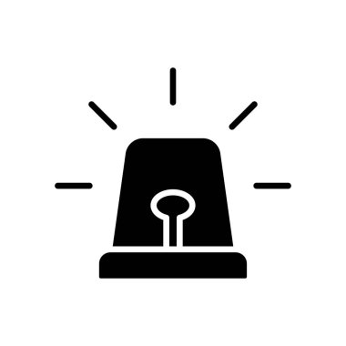 siren - beyaz arkaplanda alarm simgesi tasarım şablonu