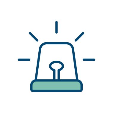 siren - beyaz arkaplanda alarm simgesi tasarım şablonu