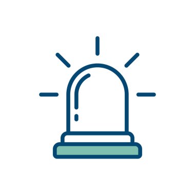 siren - beyaz arkaplanda alarm simgesi tasarım şablonu