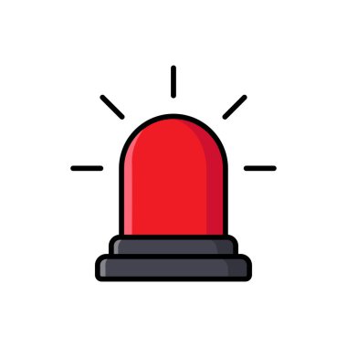 siren - beyaz arkaplanda alarm simgesi tasarım şablonu