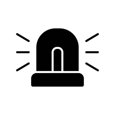 siren - beyaz arkaplanda alarm simgesi tasarım şablonu