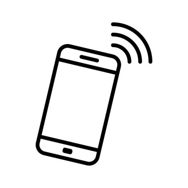 akıllı telefon simgesi vektör tasarım şablonu beyaz arkaplan