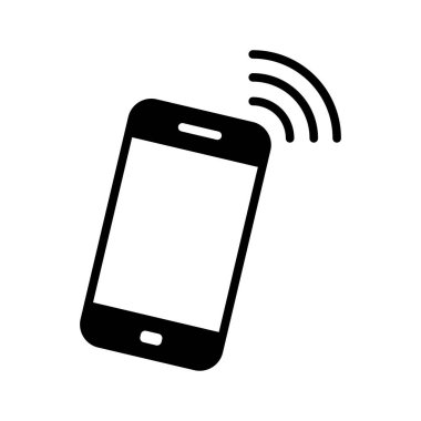 akıllı telefon simgesi vektör tasarım şablonu beyaz arkaplan