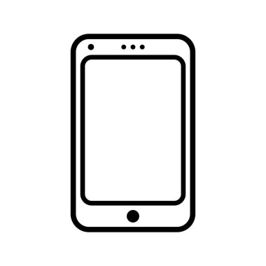 akıllı telefon simgesi vektör tasarım şablonu beyaz arkaplan