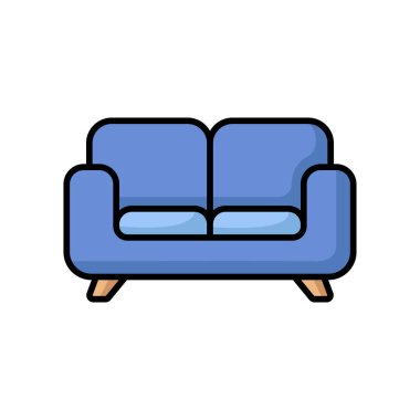 kanepe simgesi vektör tasarım şablonu beyaz arkaplan