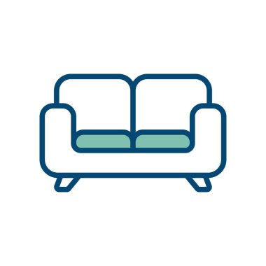 kanepe simgesi vektör tasarım şablonu beyaz arkaplan