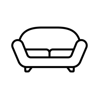 kanepe simgesi vektör tasarım şablonu beyaz arkaplan