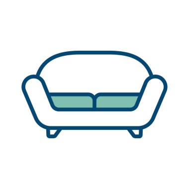 kanepe simgesi vektör tasarım şablonu beyaz arkaplan