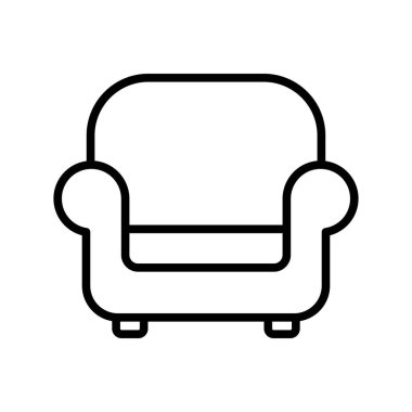 kanepe simgesi vektör tasarım şablonu beyaz arkaplan