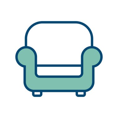 kanepe simgesi vektör tasarım şablonu beyaz arkaplan