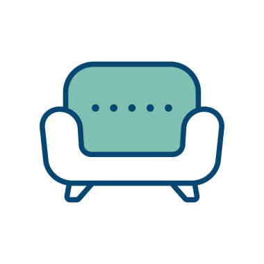 kanepe simgesi vektör tasarım şablonu beyaz arkaplan