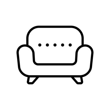 kanepe simgesi vektör tasarım şablonu beyaz arkaplan