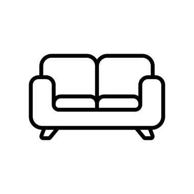 kanepe simgesi vektör tasarım şablonu beyaz arkaplan