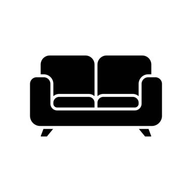 kanepe simgesi vektör tasarım şablonu beyaz arkaplan