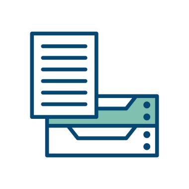 Beyaz arkaplanda kağıt simgesi tasarım şablonu