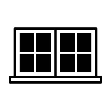 beyaz arkaplanda pencere simgesi tasarım şablonu