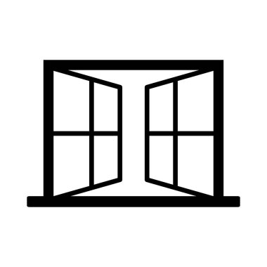 beyaz arkaplanda pencere simgesi tasarım şablonu