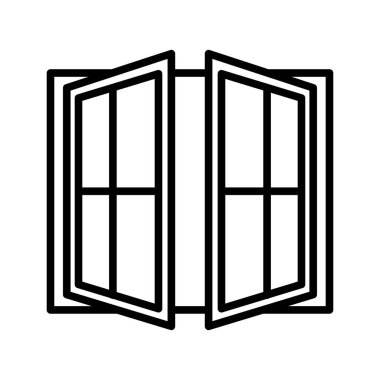 beyaz arkaplanda pencere simgesi tasarım şablonu