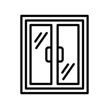 beyaz arkaplanda pencere simgesi tasarım şablonu