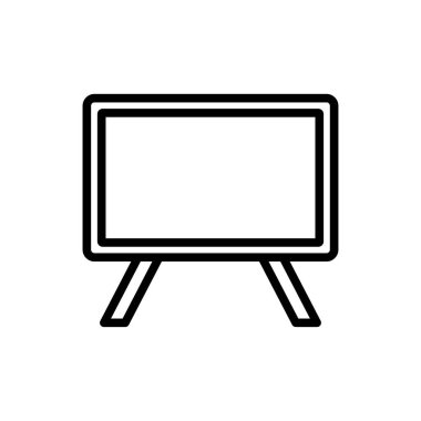 beyaz arkaplanda karatahta simge vektör tasarım şablonu