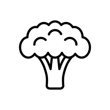 brokoli simgesi vektör tasarım şablonu beyaz arkaplan