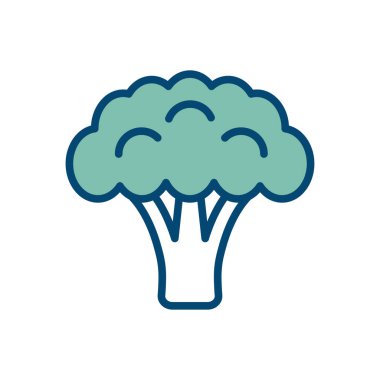 brokoli simgesi vektör tasarım şablonu beyaz arkaplan