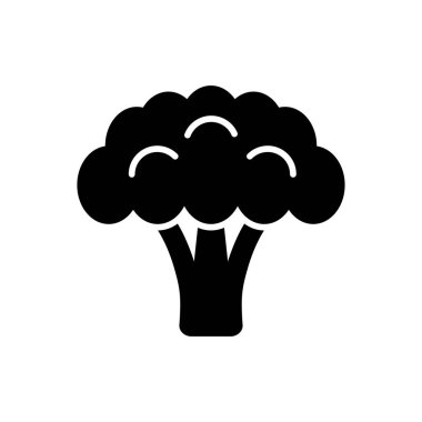 brokoli simgesi vektör tasarım şablonu beyaz arkaplan